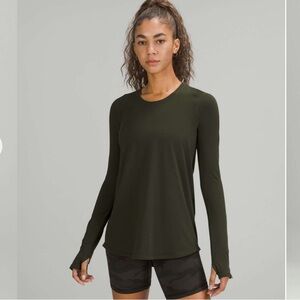 Lululemon long sleeve olive green shirt
